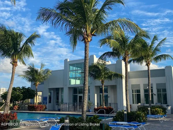 a view of multiple house with palm tree