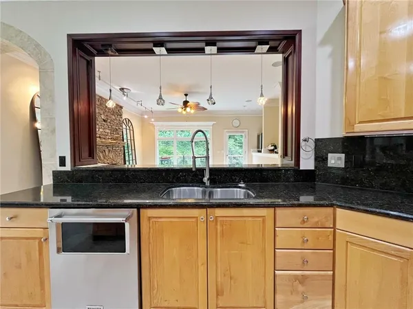 a bathroom with a sink and a vanity