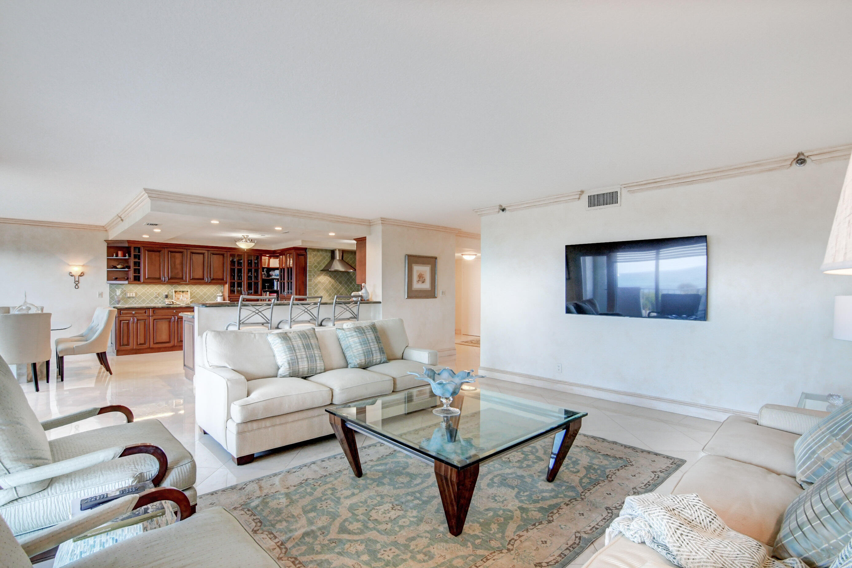 4301 North Ocean Boulevard, Unit 607 Boca Raton, FL 33431 - Photo 5 of 84 New Living RoomTV