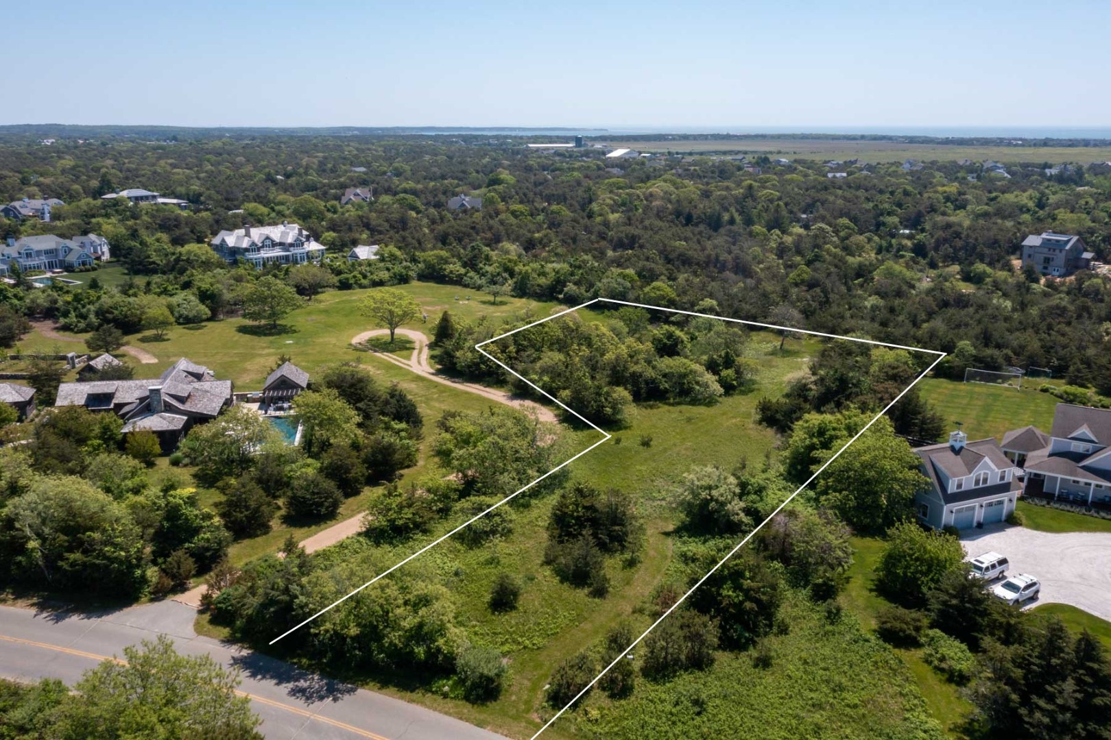 29 Slough Cove Road Edgartown, MA 02539 - Photo 2 of 8 an aerial view of multiple house
