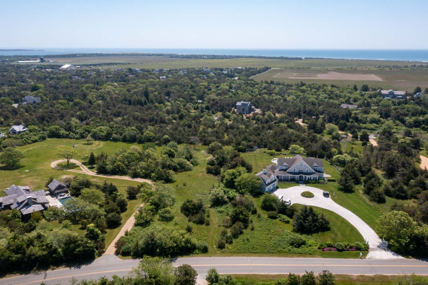 29 Slough Cove Road Edgartown, MA 02539 - Photo 5 of 8 an aerial view of multiple house