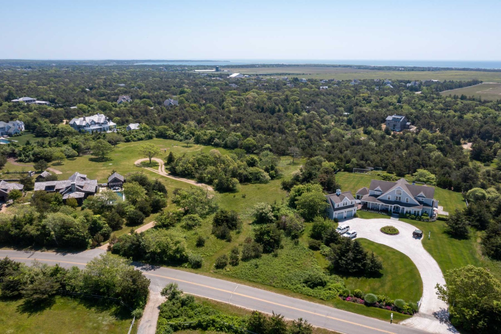 29 Slough Cove Road Edgartown, MA 02539 - Photo 7 of 8 an aerial view of multiple house