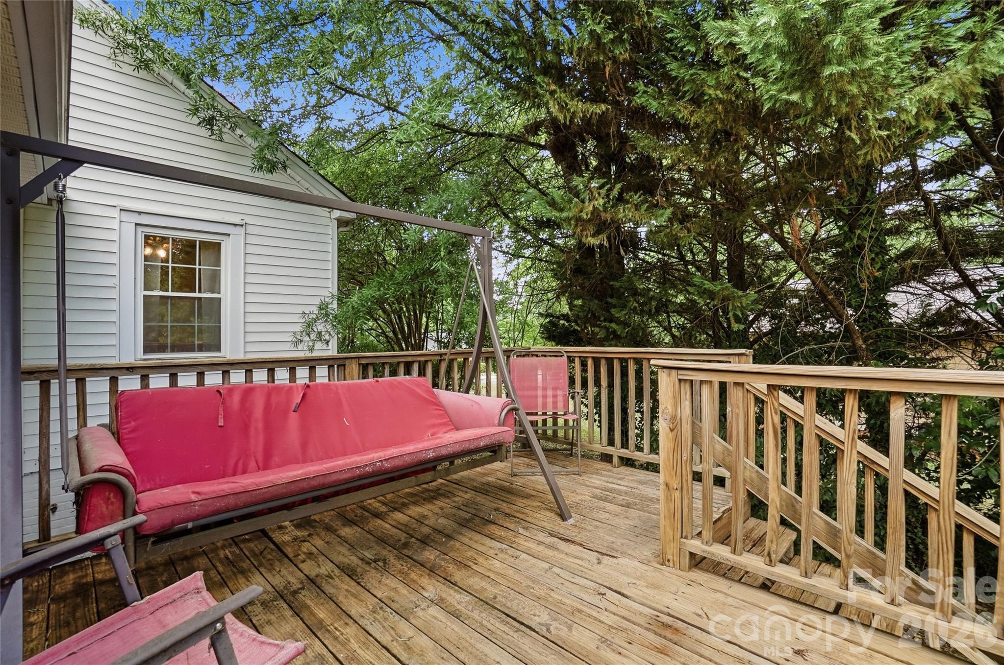 208 Jackson Terrace Clover, SC 29710 - Photo 27 of 30 a view of a deck with wooden floor and fence