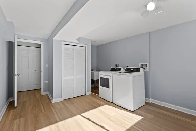 a view of kitchen with wooden floor