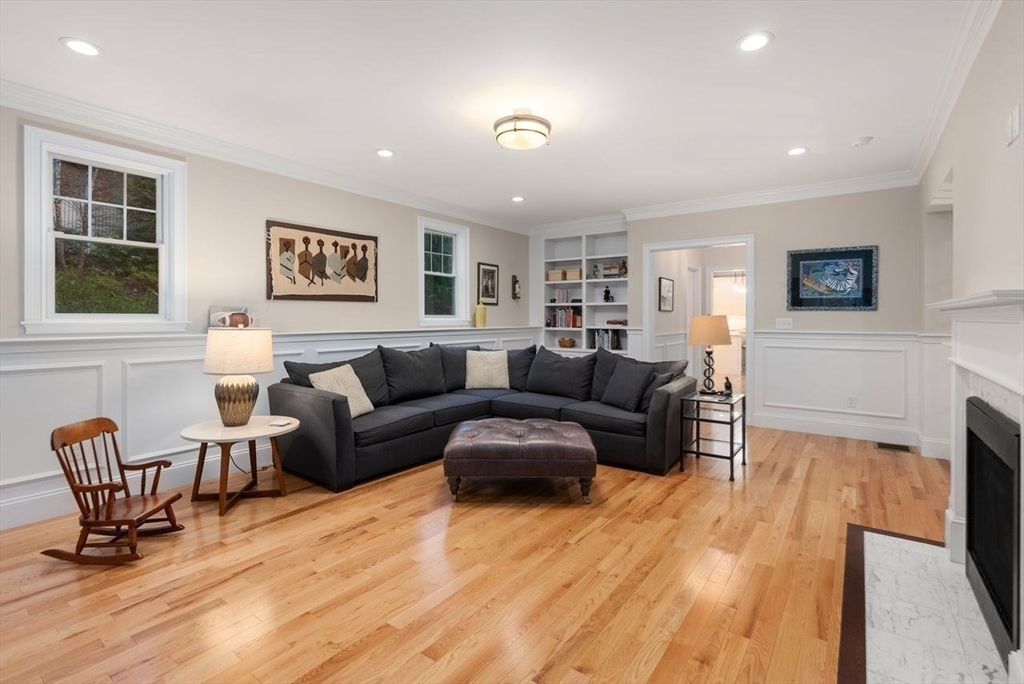 72 Great Plain Avenue Wellesley, MA 02482 - Photo 15 of 38 a living room with furniture and a wooden floor