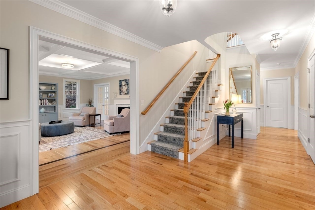 72 Great Plain Avenue Wellesley, MA 02482 - Photo 5 of 38 a view of entryway and hall with wooden floor