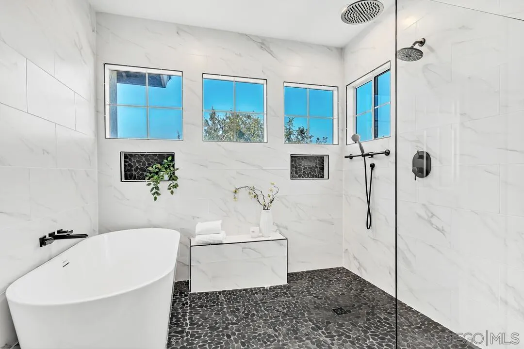1198 Hanover Place Alpine, CA 91901 - Photo 46 of 68 a bathroom with a sink a window and a shower