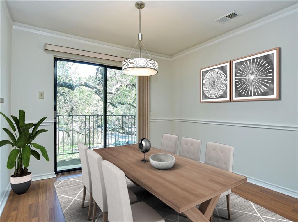 4159 Steck Avenue, Unit 278 Austin, TX 78759 - Photo 8 of 30 *Virtually Staged Dining Room in front of Balcony *