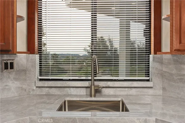 a kitchen with a window