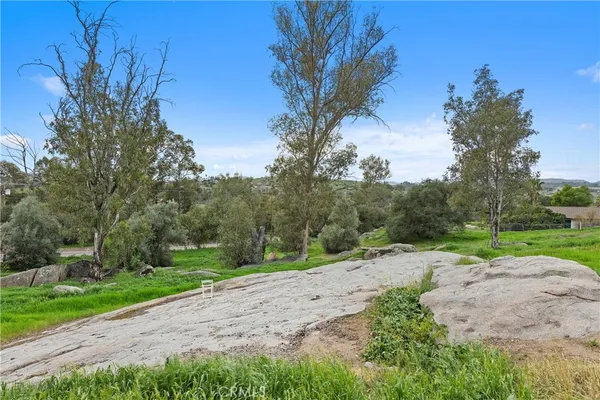 a view of an outdoor space and mountain view
