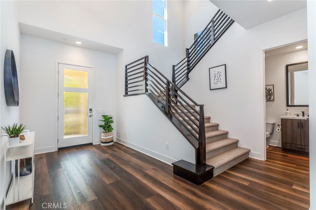 17701 Ridgeline Court Saugus, CA 91350 - Photo 18 of 61 a view of entryway with wooden floor and stairs