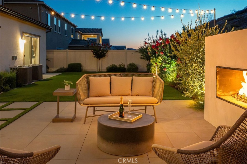 17701 Ridgeline Court Saugus, CA 91350 - Photo 39 of 61 a outdoor living space with furniture and a fireplace