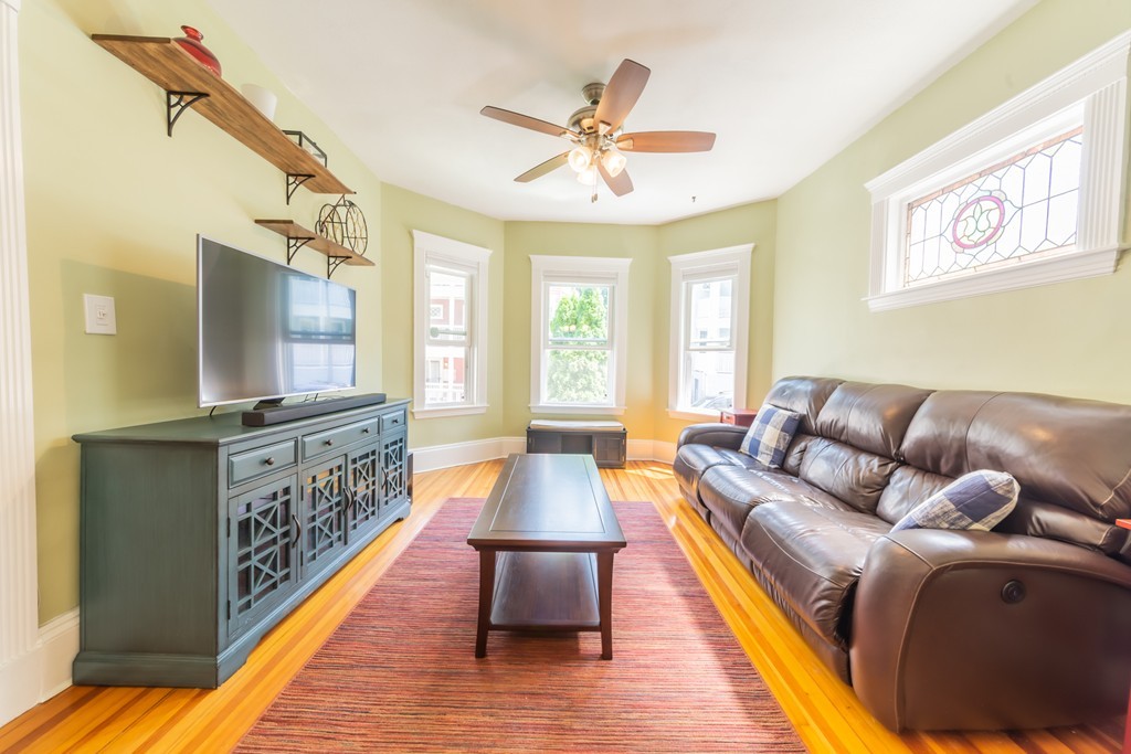 16 Parkton Road, Unit A Boston, MA 02130 - Photo 10 of 31 a living room with furniture and a flat screen tv