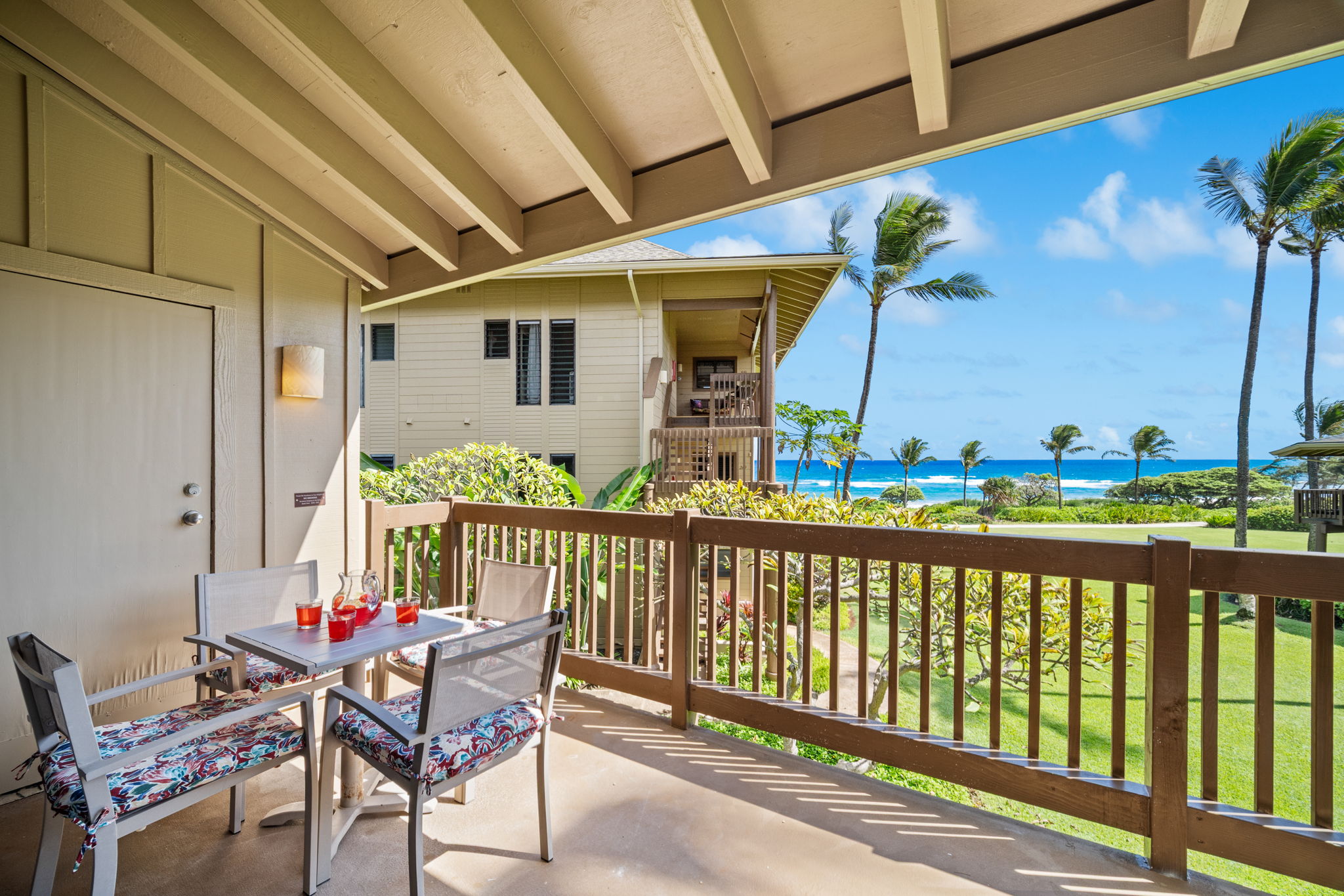 4460 Nehe Road, Unit 215 Lihue, HI 96766 - Photo 15 of 25 a view of a chairs and table in patio
