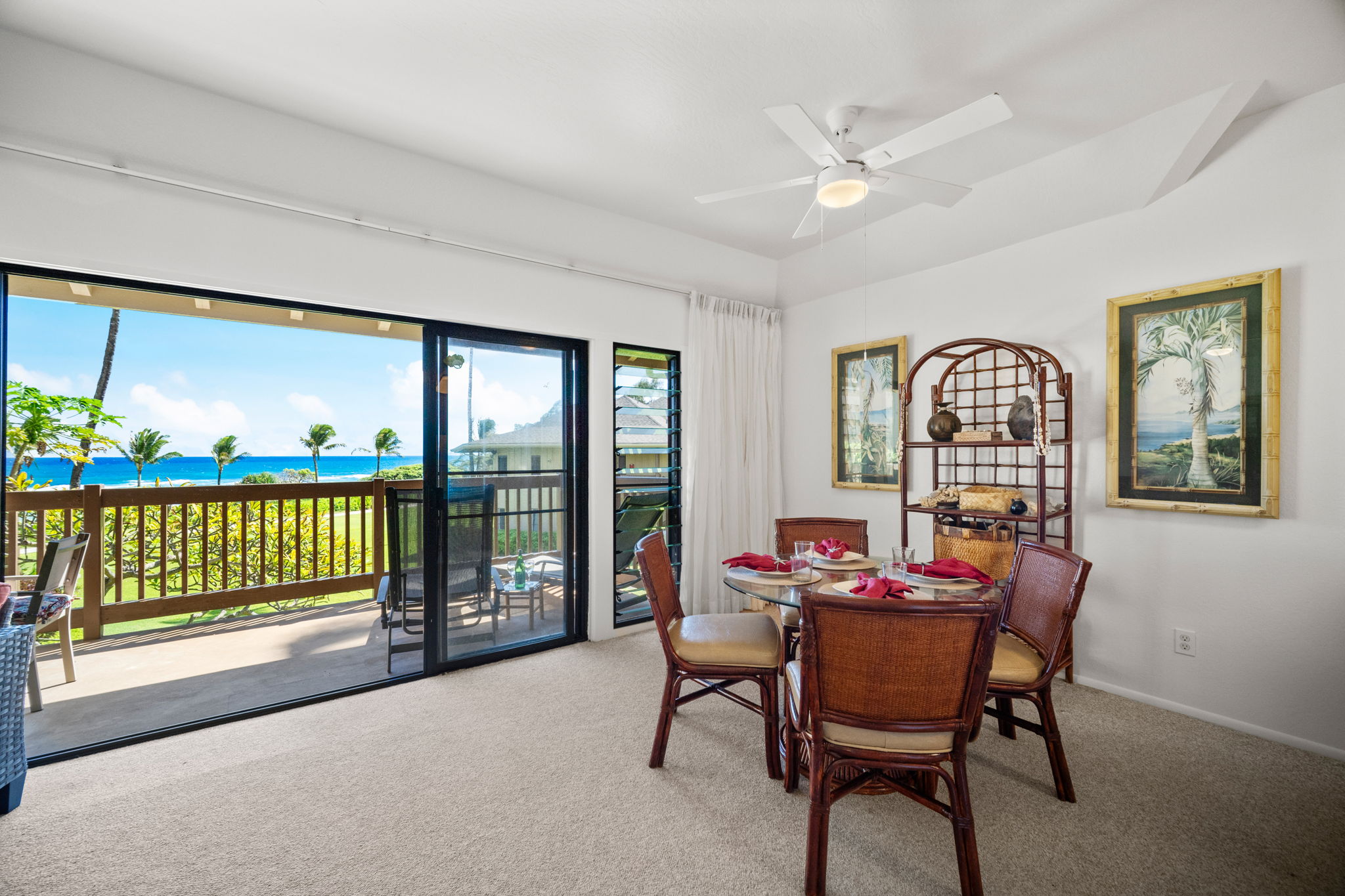 4460 Nehe Road, Unit 215 Lihue, HI 96766 - Photo 5 of 25 a dining room with furniture window and outside view