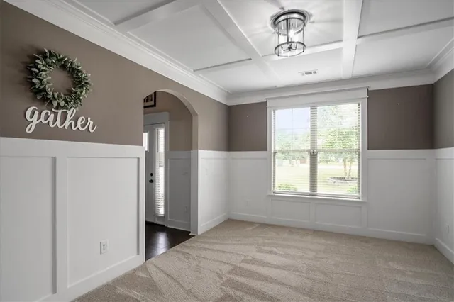 a view of a livingroom with a window