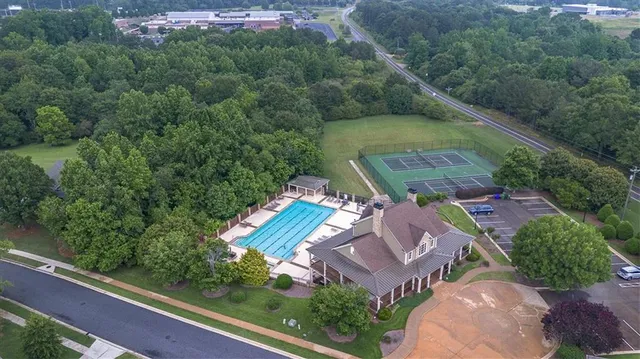 a view of a sign in a park
