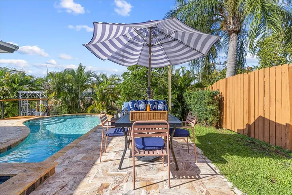 a view of yard with patio