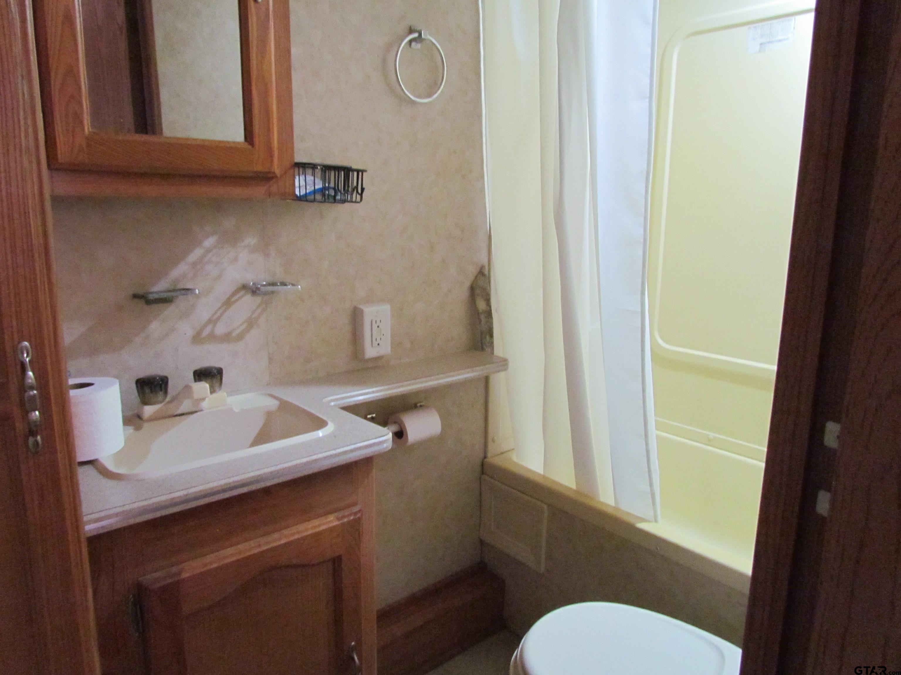 5800 Yantis Tx 75497 Yantis, TX 75497 - Photo 8 of 16 a bathroom with a sink vanity mirror and toilet