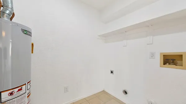 a view of a room with storage