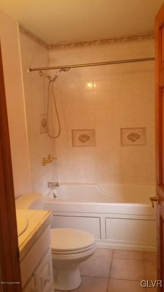 1412 Kroucher Road Stroudsburg, PA 18360 - Photo 32 of 40 a bathroom with a shower a toilet and a sink