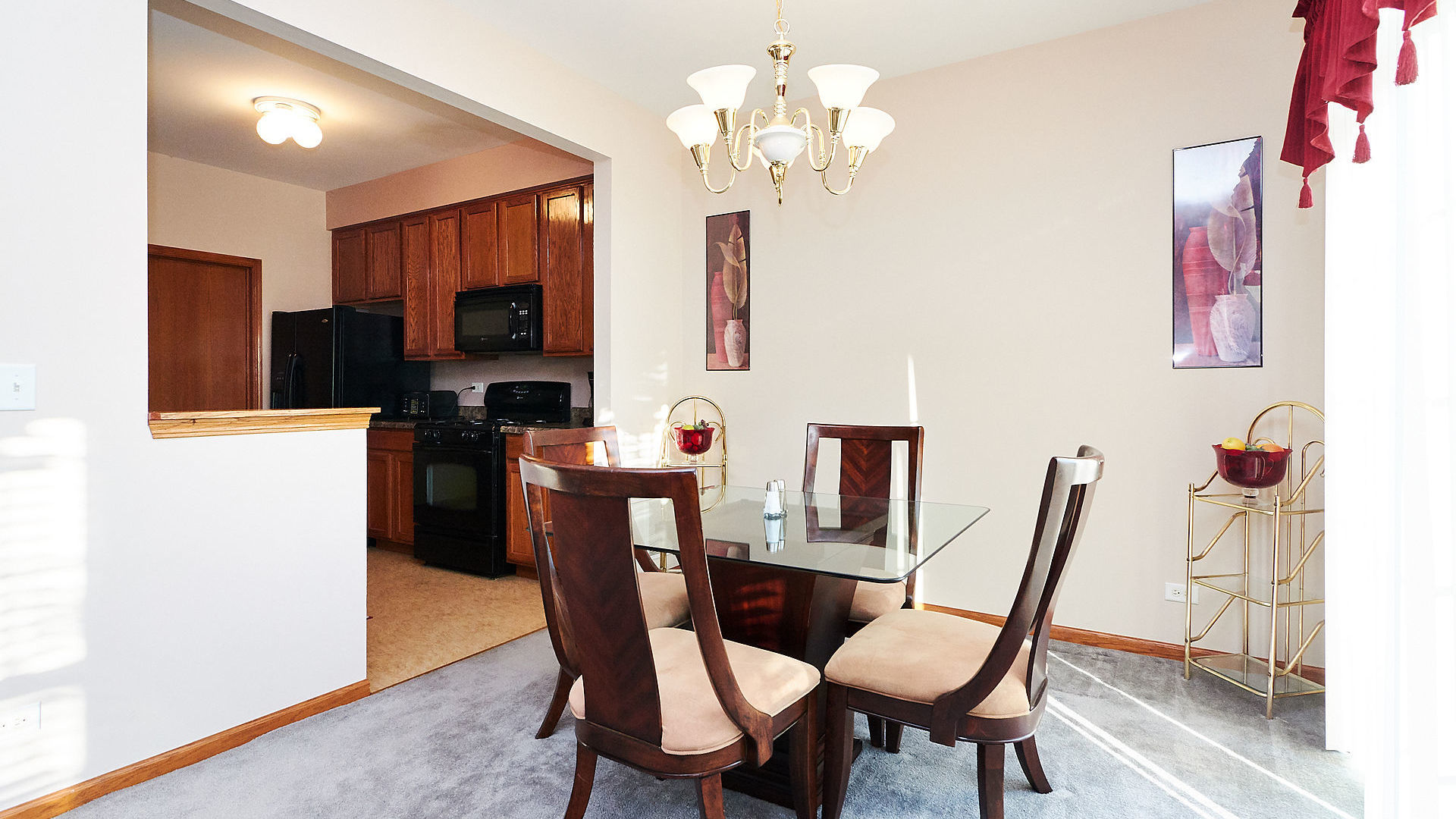 1989 West Cobblestone Road, Unit 1989 Romeoville, IL 60446 - Photo 12 of 51 a view of a dining room with furniture and wooden floor