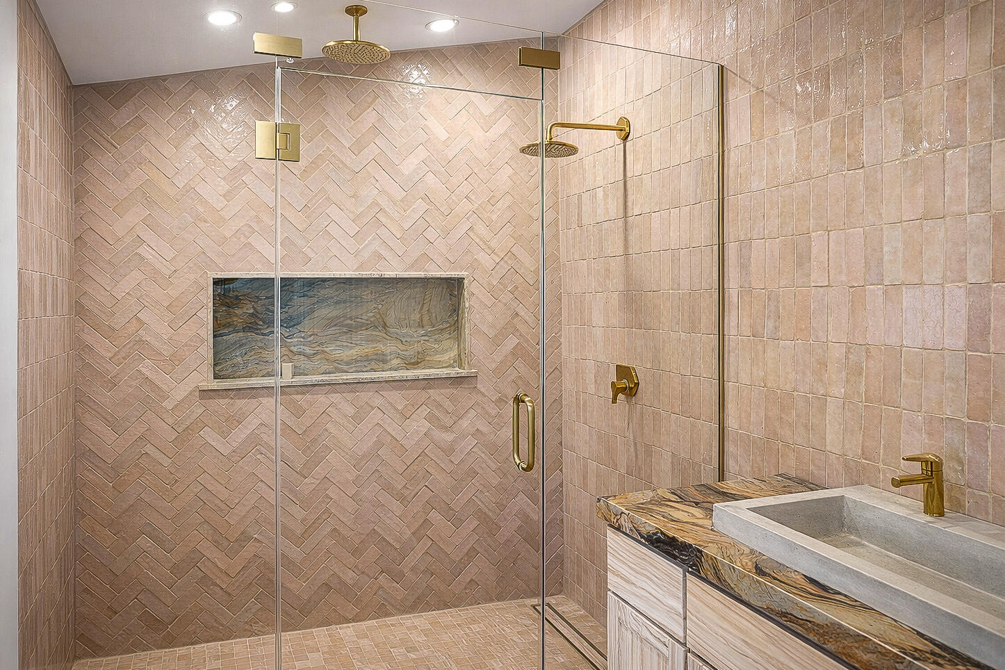 2111 Refugio Road Goleta, CA 93117 - Photo 8 of 22 a bathroom with a granite countertop sink a toilet and shower