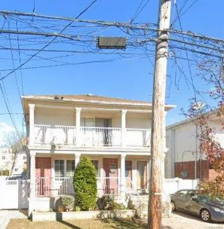 a front view of a building