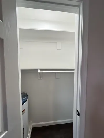 a close view of closet