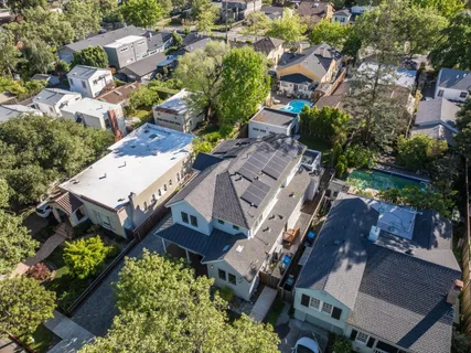 an aerial view of multiple house
