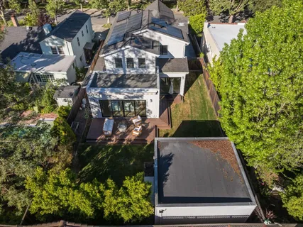 an aerial view of multiple house