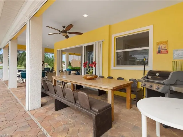 a living room with large window