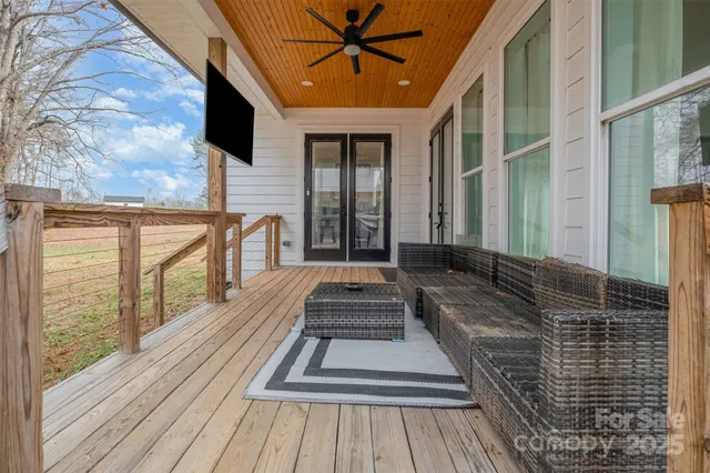 a front view of a house with a balcony
