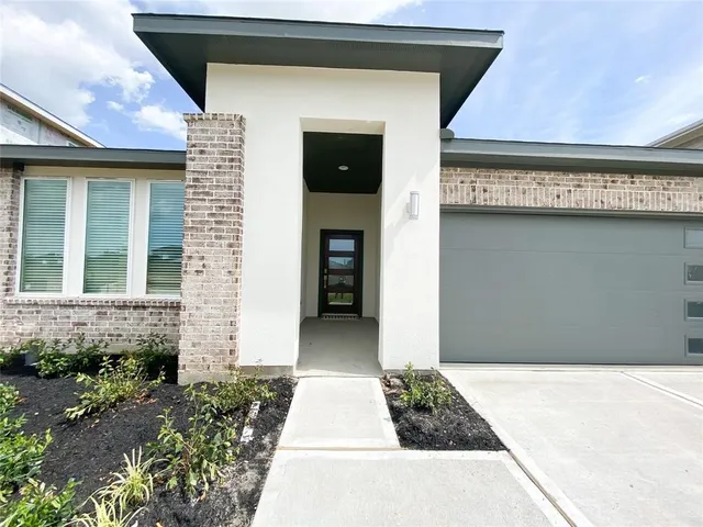 a front view of a house with shower