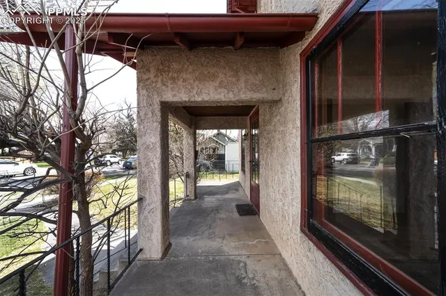 a view of entrance door of the house