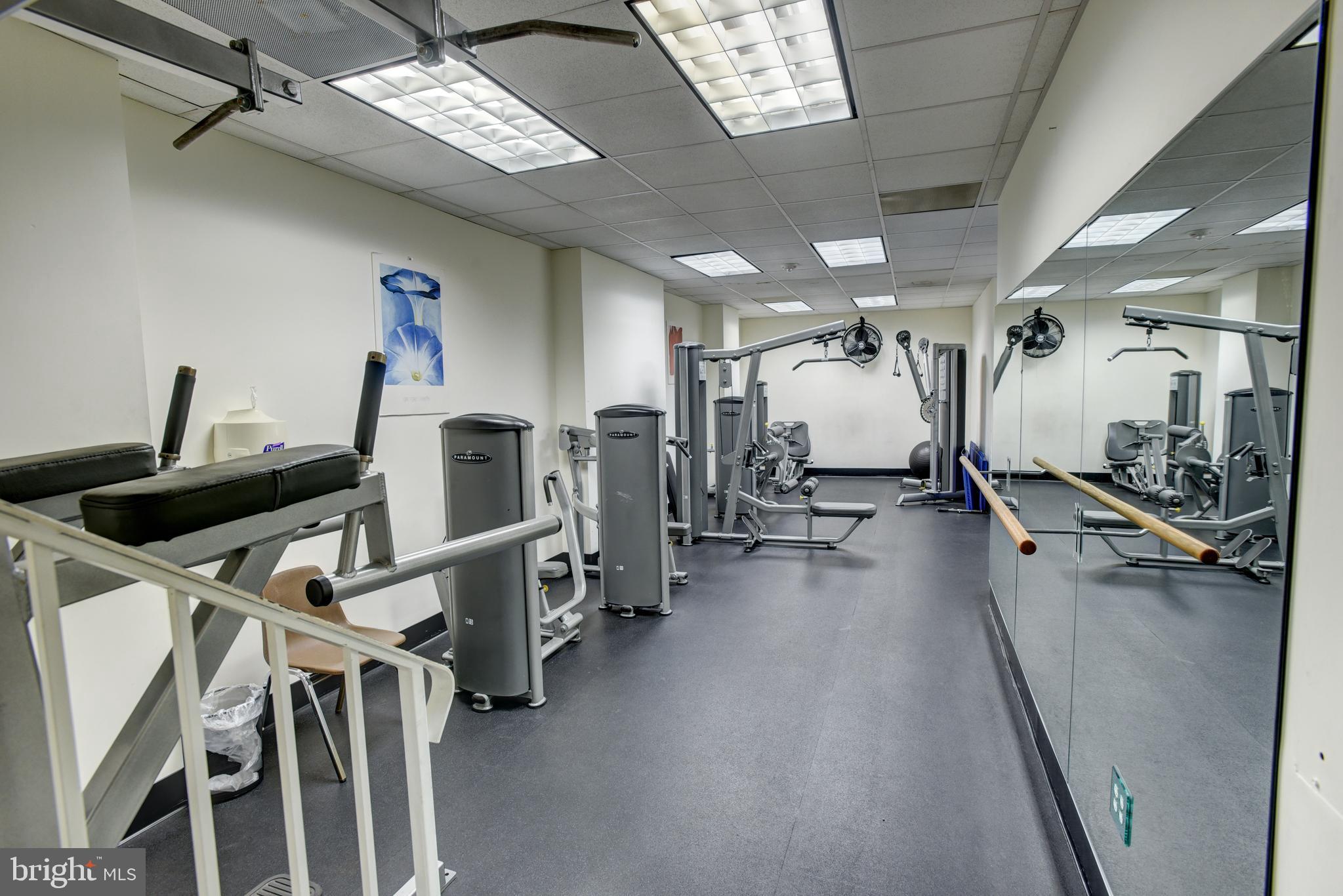 4201 Cathedral Avenue Northwest, Unit 201E Washington, DC 20016 - Photo 62 of 66 a view of a room with gym equipment