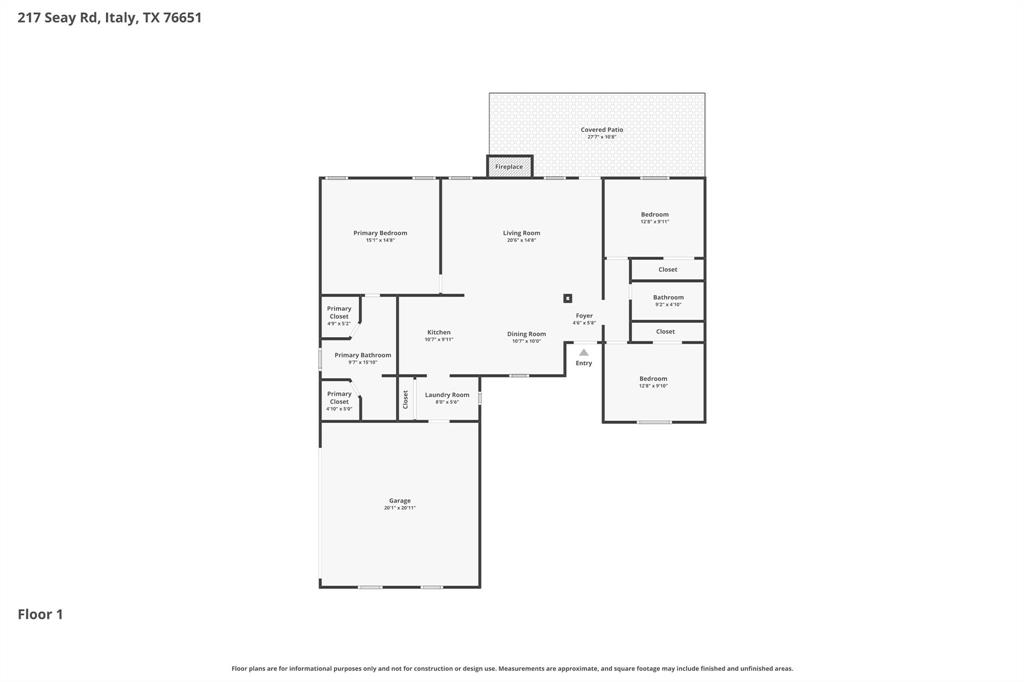 217 Seay Road Italy, TX 76651 - Photo 37 of 38 View of room layout