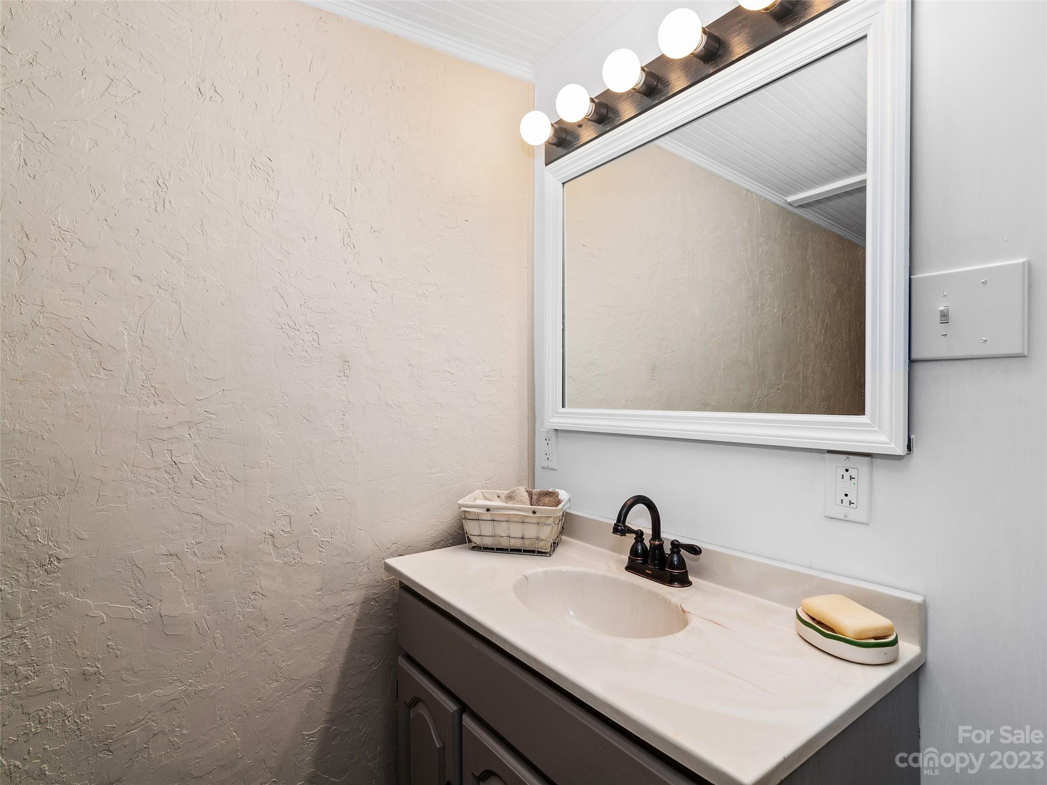 329 Star Ridge Road Canton, NC 28716 - Photo 18 of 37 a bathroom with a sink vanity and a mirror