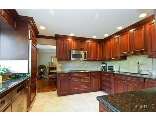 53 Park Lane, Unit 53 Park Ridge, IL 60068 - Photo 4 of 16 a kitchen with stainless steel appliances granite countertop a stove a sink and a microwave