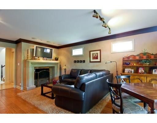 53 Park Lane, Unit 53 Park Ridge, IL 60068 - Photo 6 of 16 a living room with furniture and a fireplace