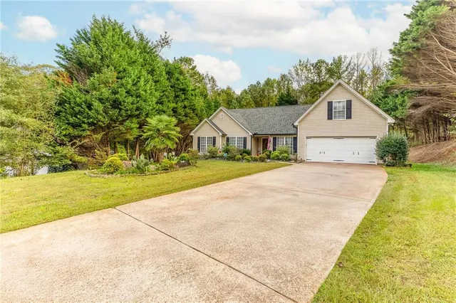 a house with trees in front of it