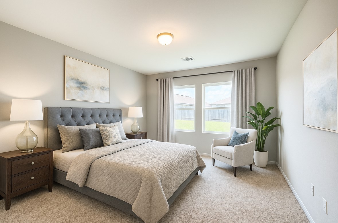 1013 Pitch Pine Brookshire, TX 77423 - Photo 17 of 30 a bedroom with a bed and a couch