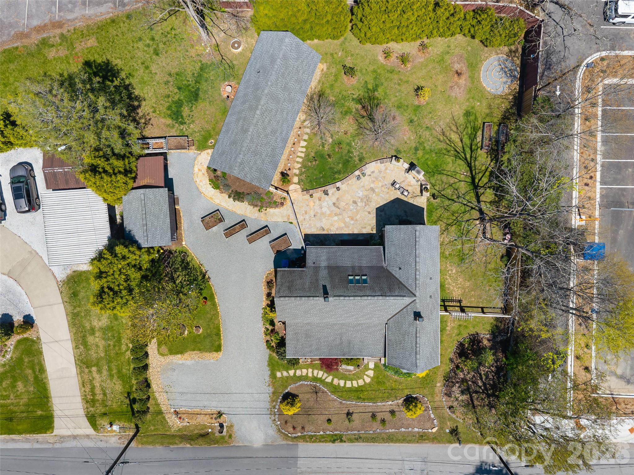 60 West Morgan Street Brevard, NC 28712 - Photo 45 of 48 an aerial view of residential houses with outdoor space