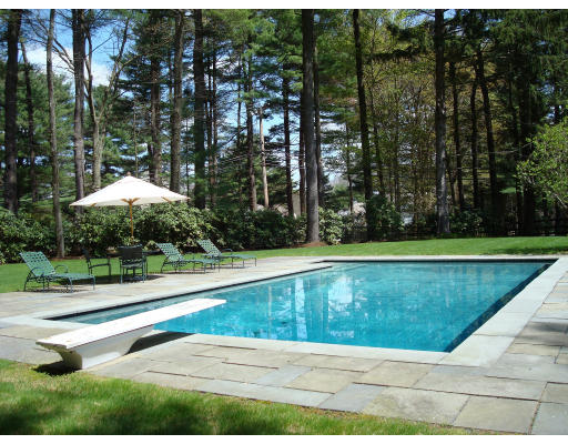 4 Claybrook Road Dover, MA 02030 - Photo 2 of 22 a view of swimming pool with a yard and seating area