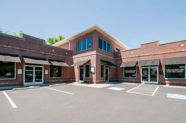 a view of a building with a outdoor space