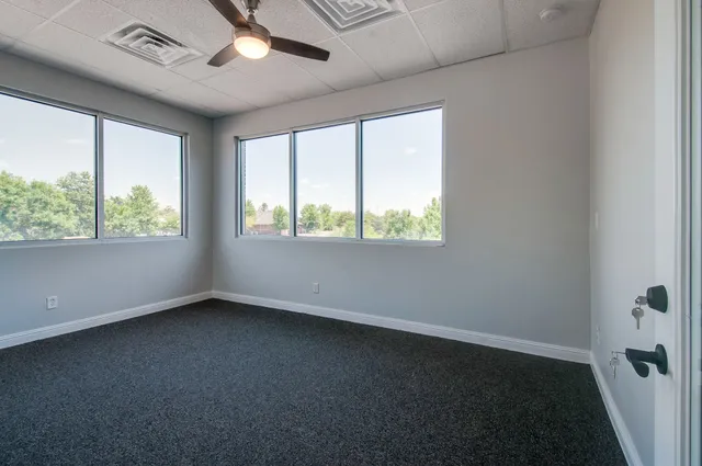 an empty room with a window