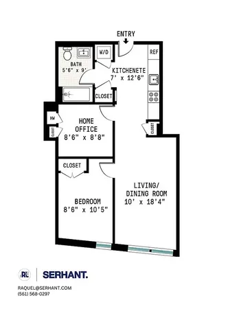 $4,950 | 540 Graham Avenue, Unit 203 | Greenpoint