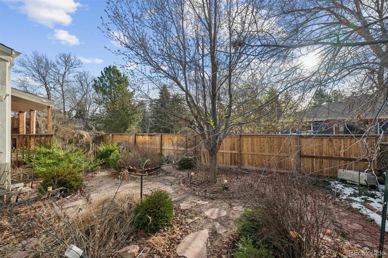 8554 Redstone Street Highlands Ranch, CO 80126 - Photo 29 of 33 a backyard of a house with lots of green space