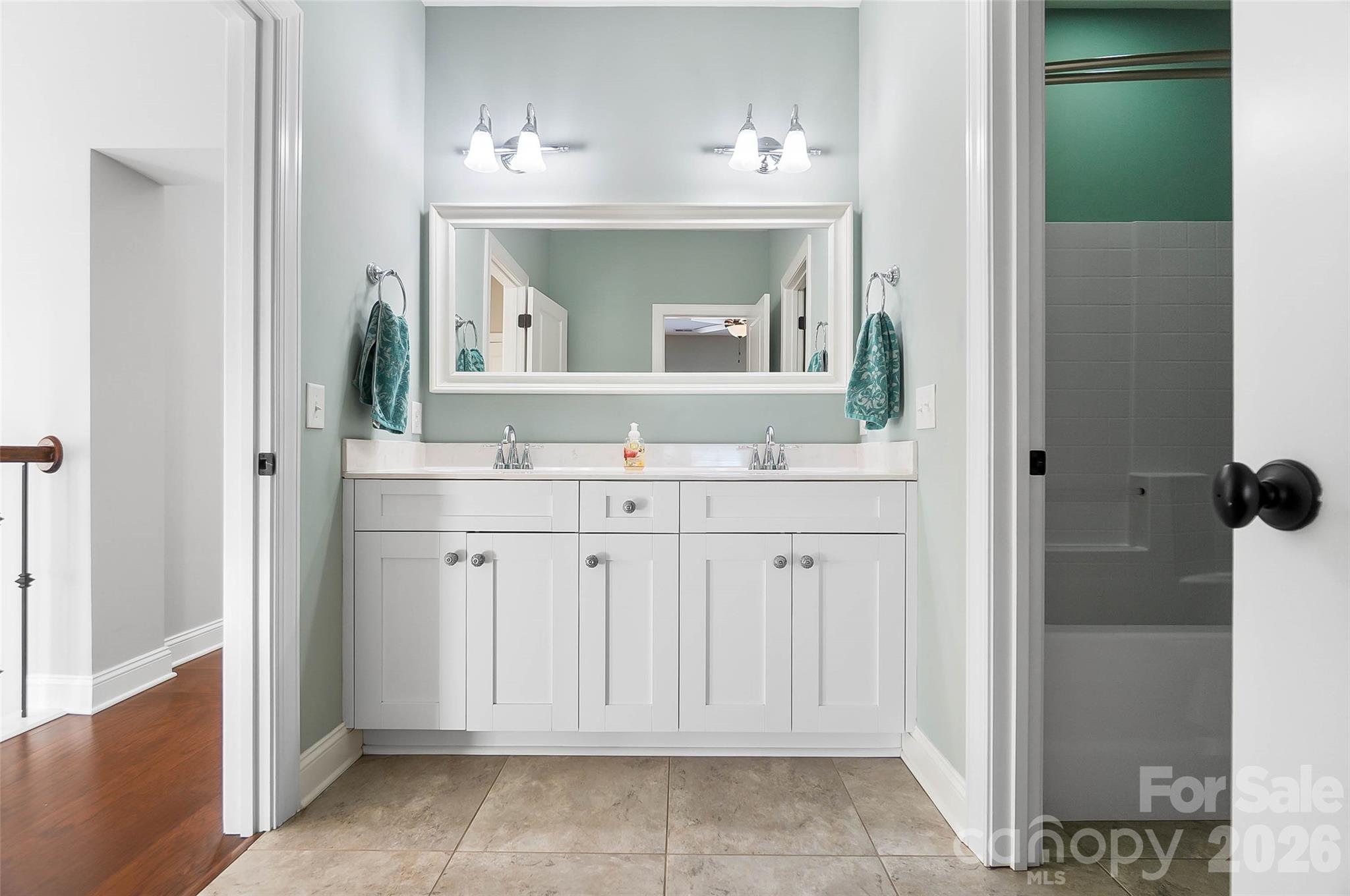 8614 Preserve Pond Road Cornelius, NC 28031 - Photo 33 of 48 a bathroom with a sink and a mirror
