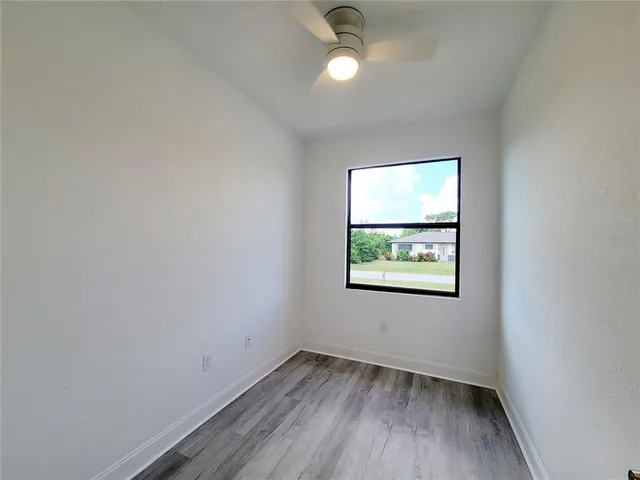 an empty room with a window